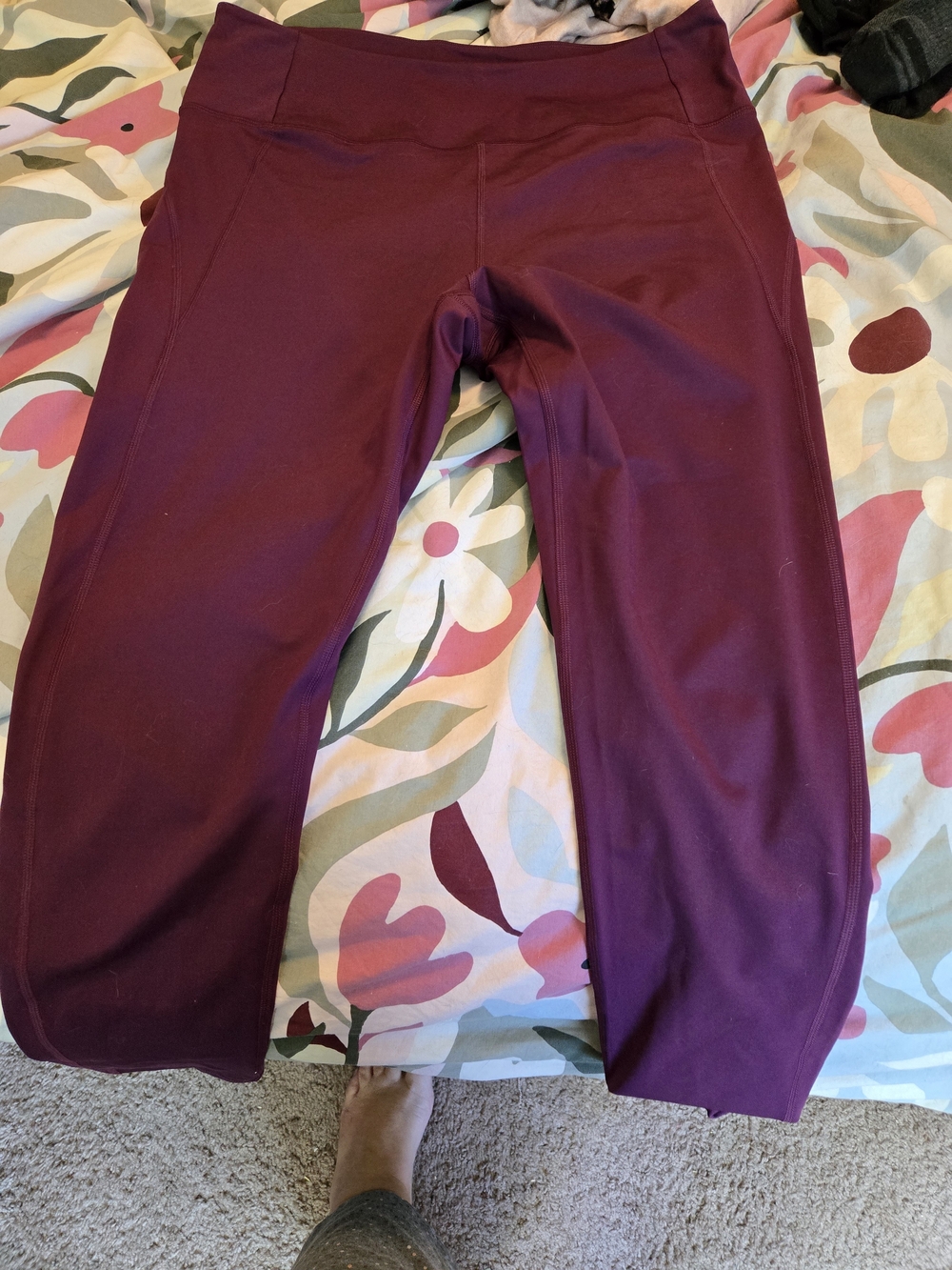 girlfriend collective Plum Tone Active Leggings